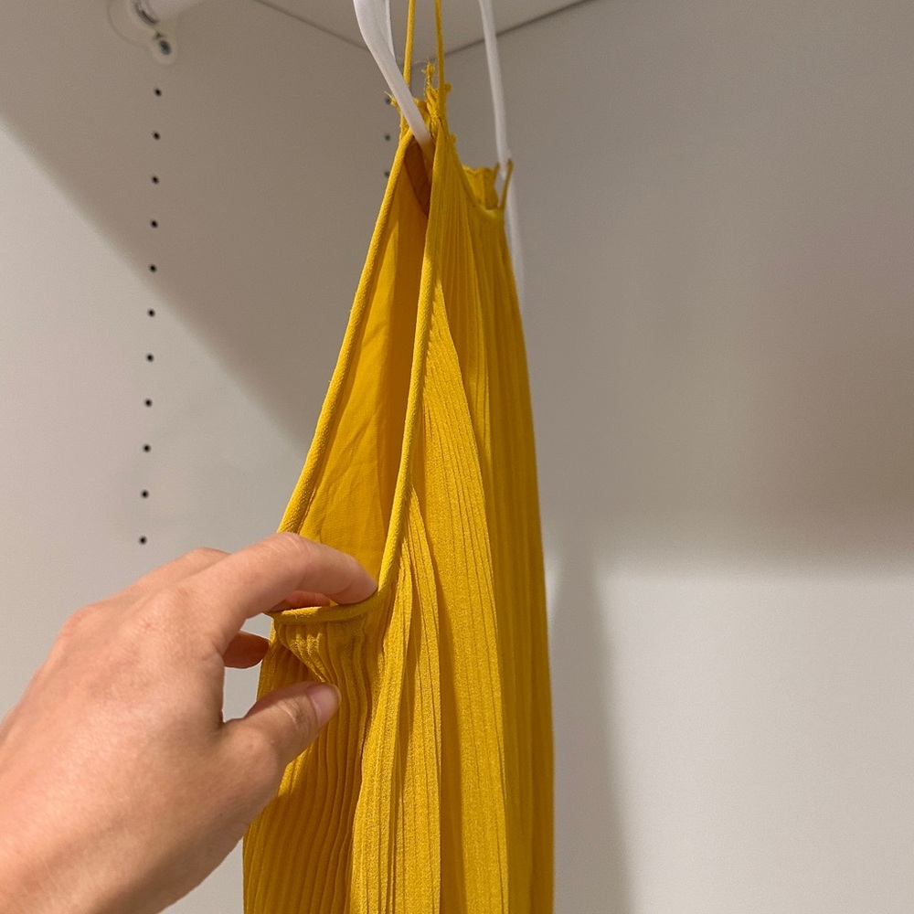 Mango Mustard Backless Dress - Picture 3 of 6